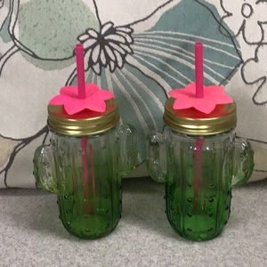 Cactus flower glasses